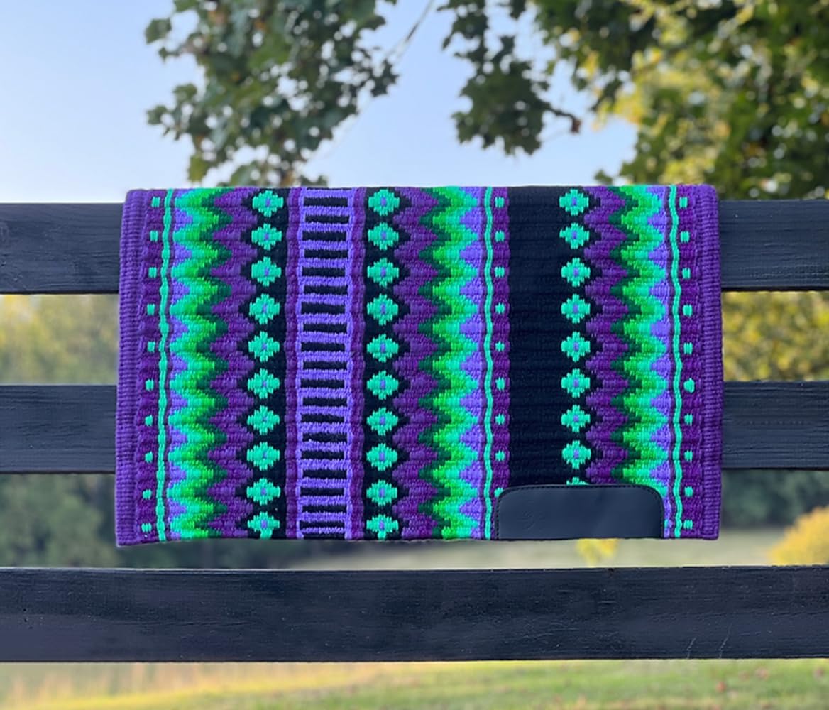 Horse Western Show Saddle Blanket/New Zealand Wool Western Saddle Blanket Top Wool Pad Sensor Flex (Customization Available) A206