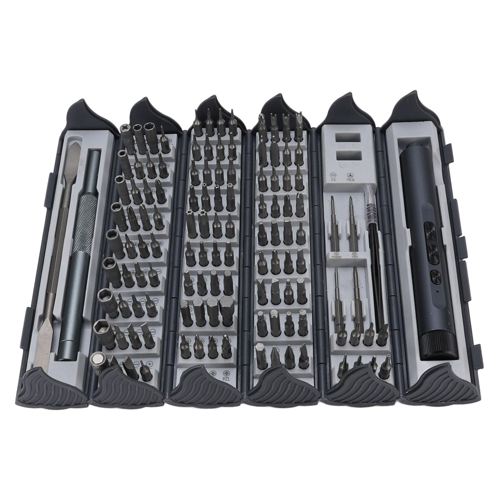 124 in 1 Cordless Electric Screwdriver Repair Tool Kit Set, Power Rechargeable Screwdriver Organizer for Electronics Computer, PC, Laptop