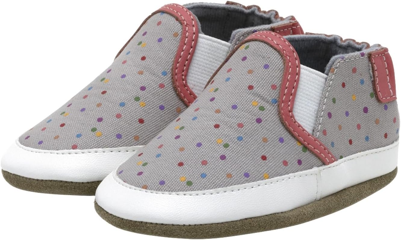Robeez Baby Girls and Unisex Soft Soles Slip-Resistant Crib Shoes Slippers for Infant and Toddler, 0-24 Months