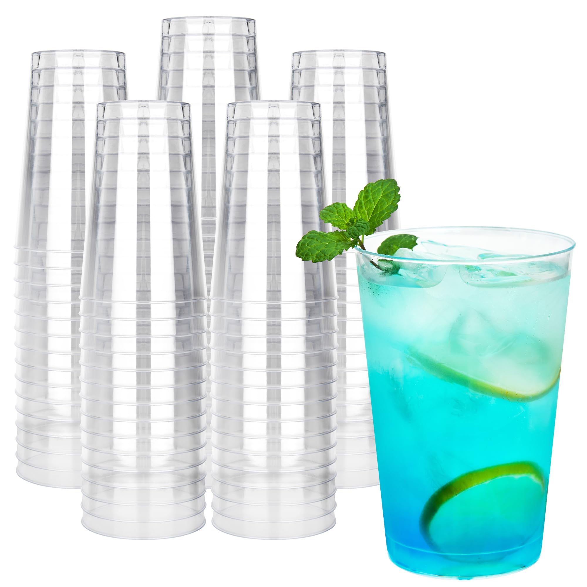 Clear Plastic Cups - 200 Pack for Parties -11