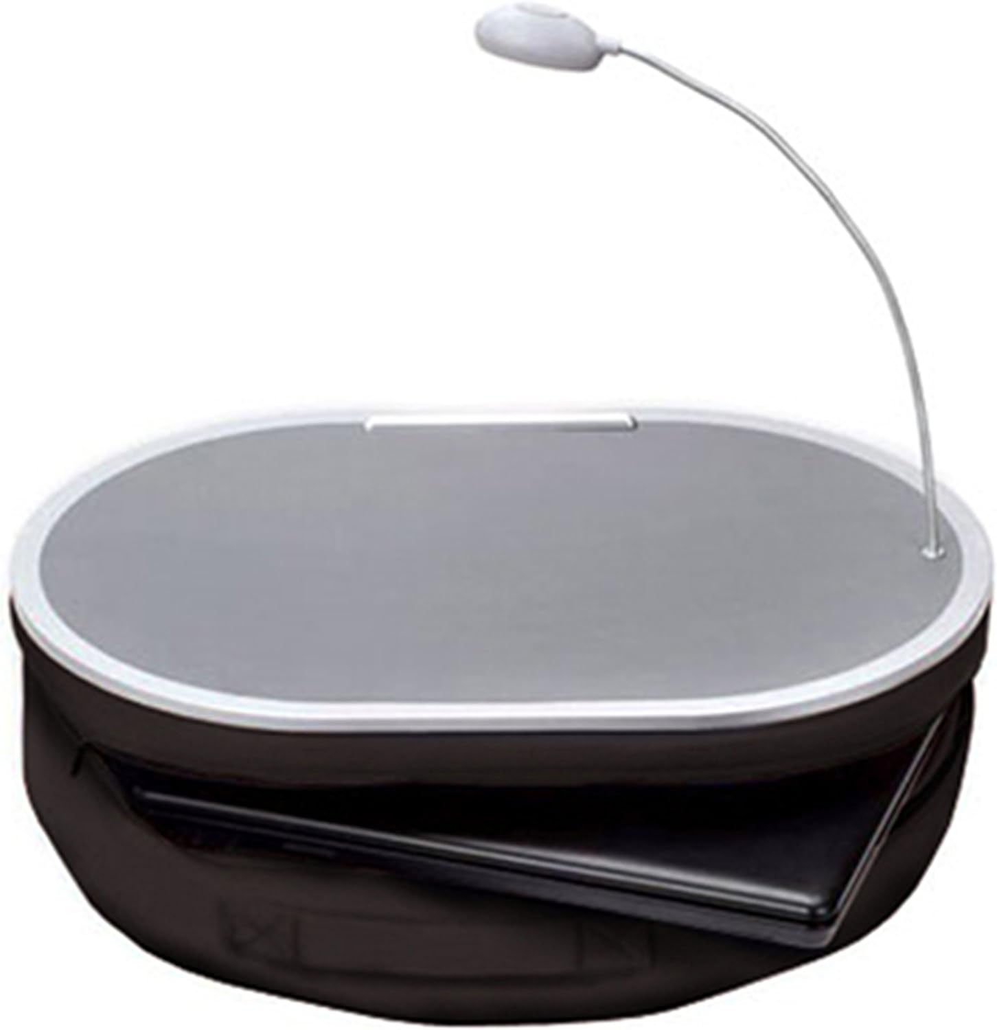 Laptop Desk with Light MicroBeaded Pillow Bottom Gray