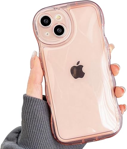 Miniatura 5 de Funda para iPhone 12 Pro de 6.1 pulgadas 2020, bonita funda estética Kawaii con borde ondulado con burbujas para iPhone 12 Pro para mujeres, niñas y