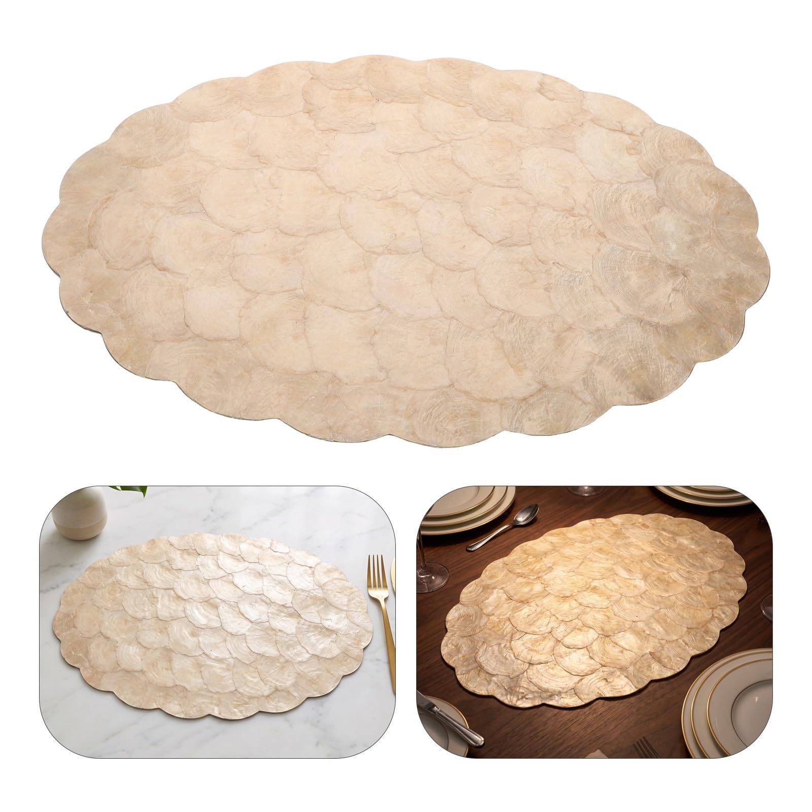 Tovaglietta a Conchiglia Classico Oro, Antiscivolo, Facile da Pulire