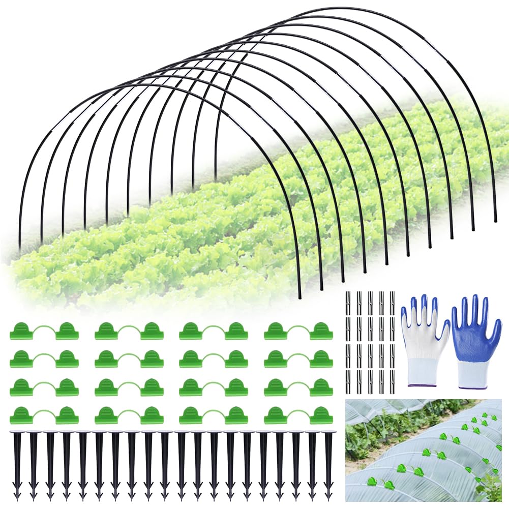 Tunel foliowy do roślin, 30 szt., tunele foliowe do podwyższonej grządki, tuneli szklarniowych, łuki DIY, gięte łuki tunelowe, stabilne, trwałe, do szklarni