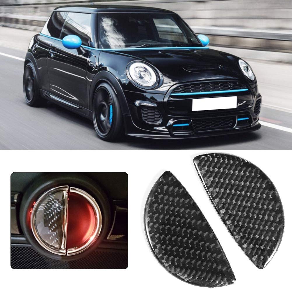Nikou Copertura della maniglia della porta Trim Adesivo interno, copertura in fibra di carbonio 2 pezzi Adesivo per auto adatto per Mini Cooper