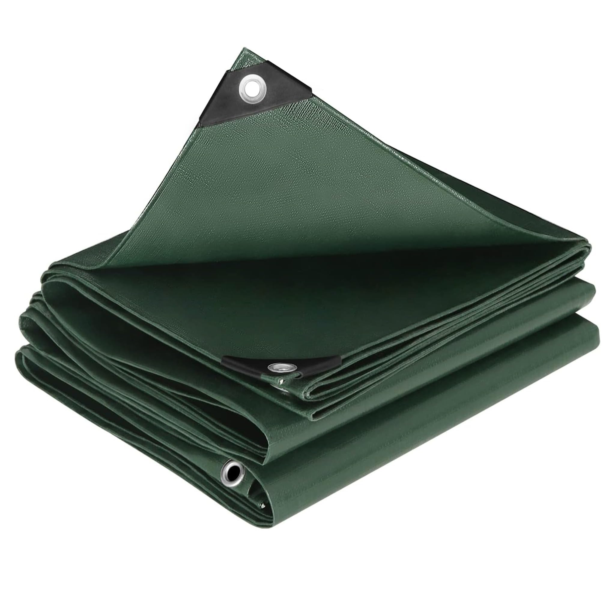 Telo Impermeabile da Esterno - 300 g/m² Telone con Occhielli Rinforzati, Resistente ai Raggi UV e agli Strappi, per Barche, Legna, Piscine, Mobili da Giardino, Auto - Verde (3mt x 4mt)