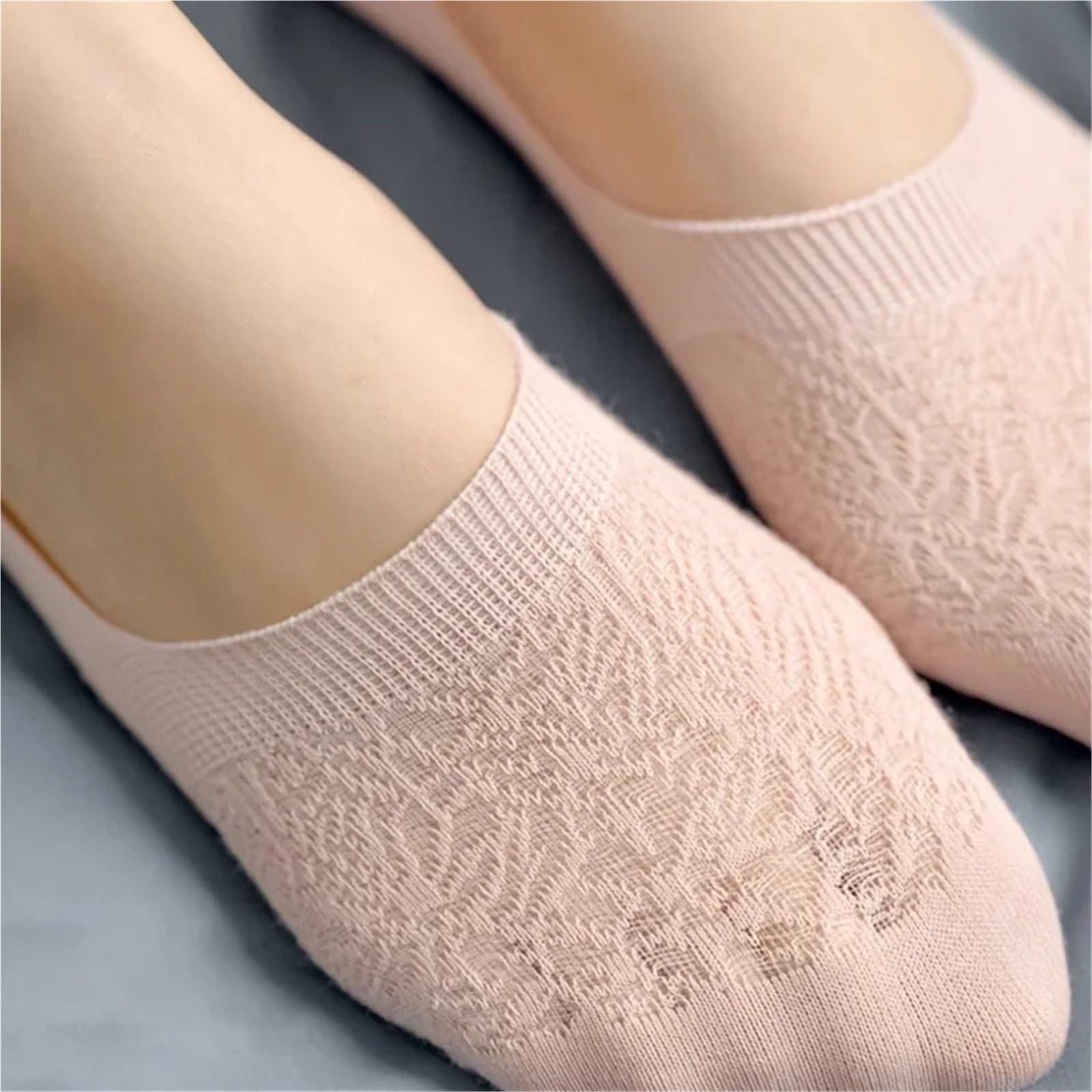Calcetines de Encaje 9 Pairs Invisible Socks, Breathable Cotton Boat, No Show & Liner, Women's Stockings & Hosiery