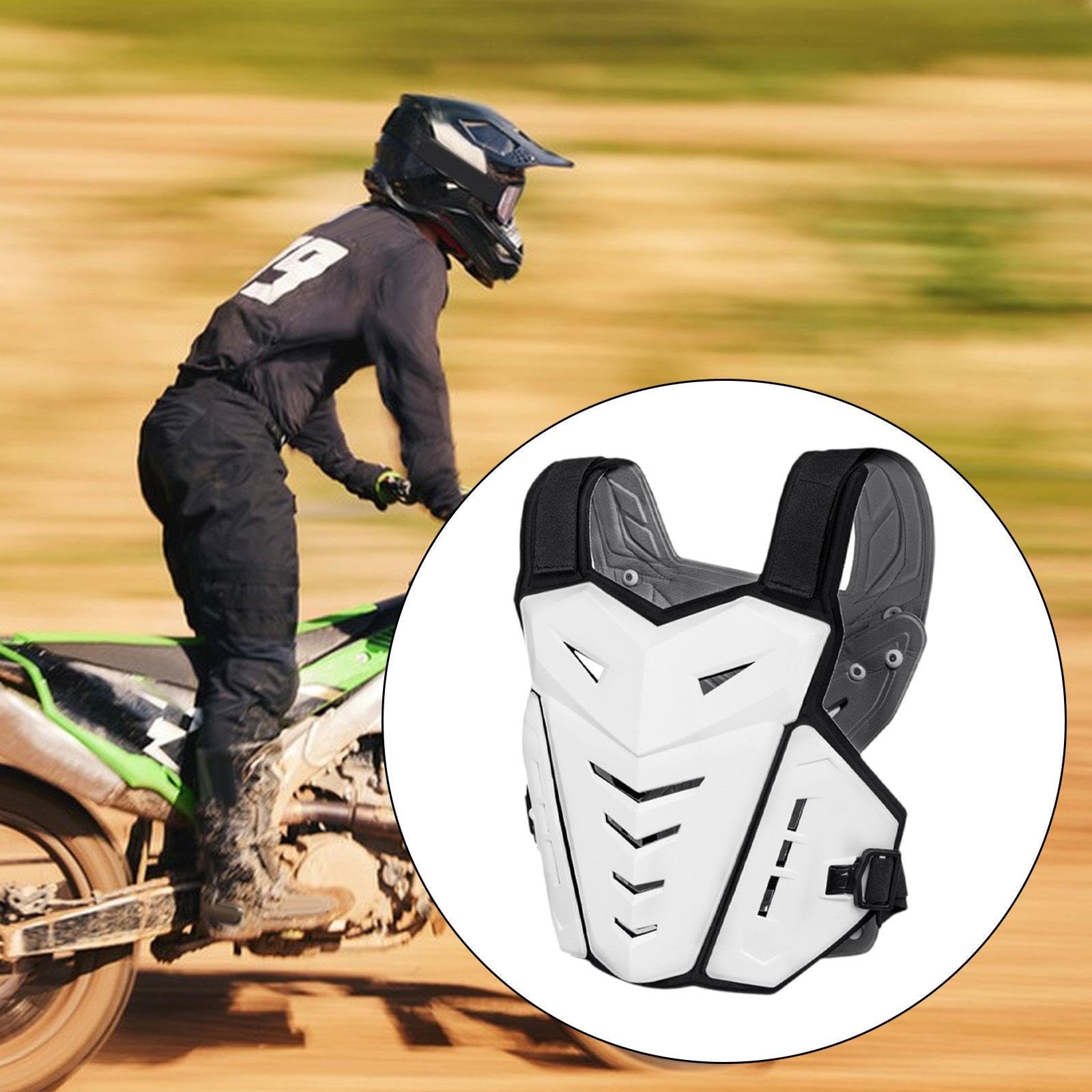 Generic - Protezione toracica per moto, ad alte prestazioni, per adulti, colore: bianco