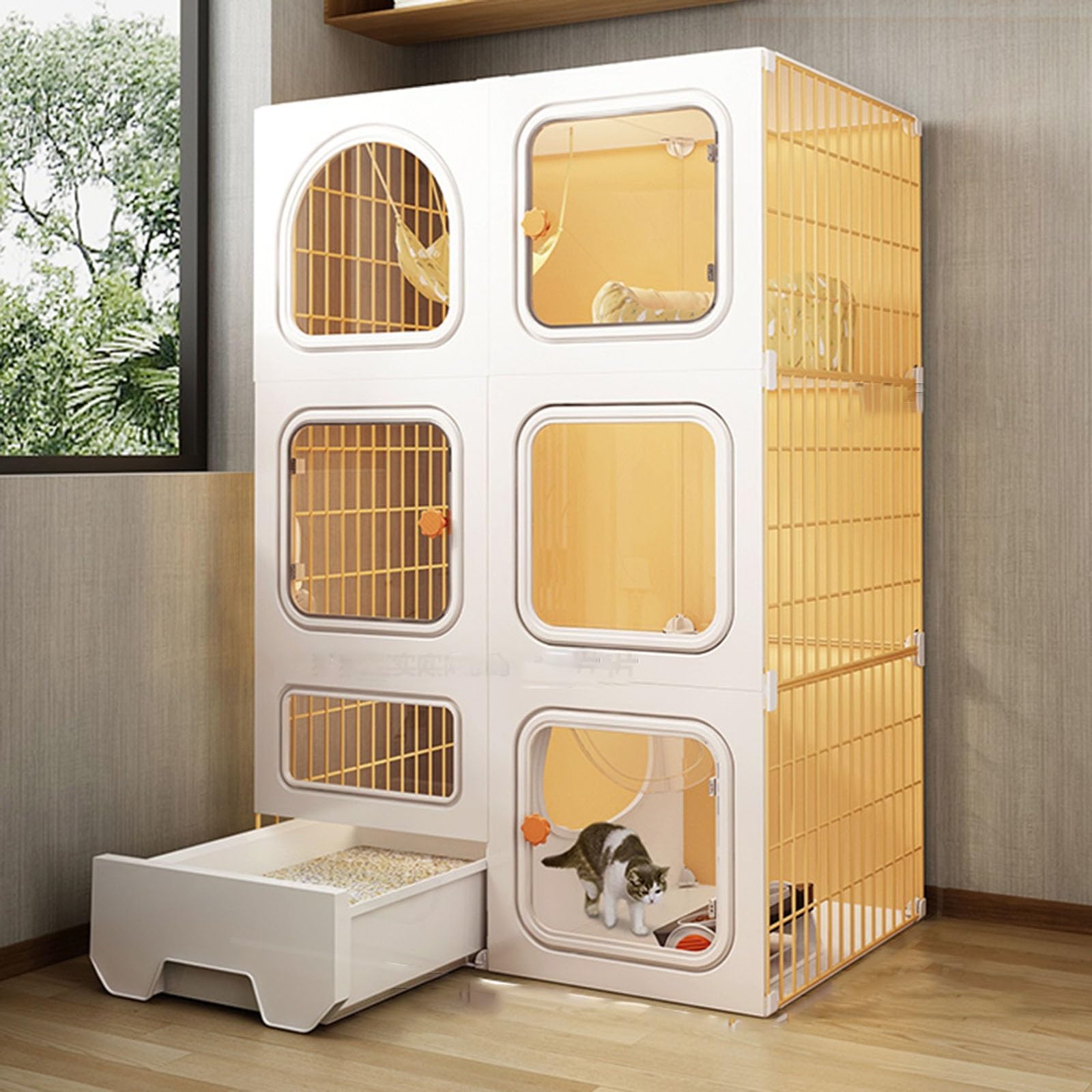 Cages pour chats d'intérieur spacieuses pour résoudre le manque d'espace