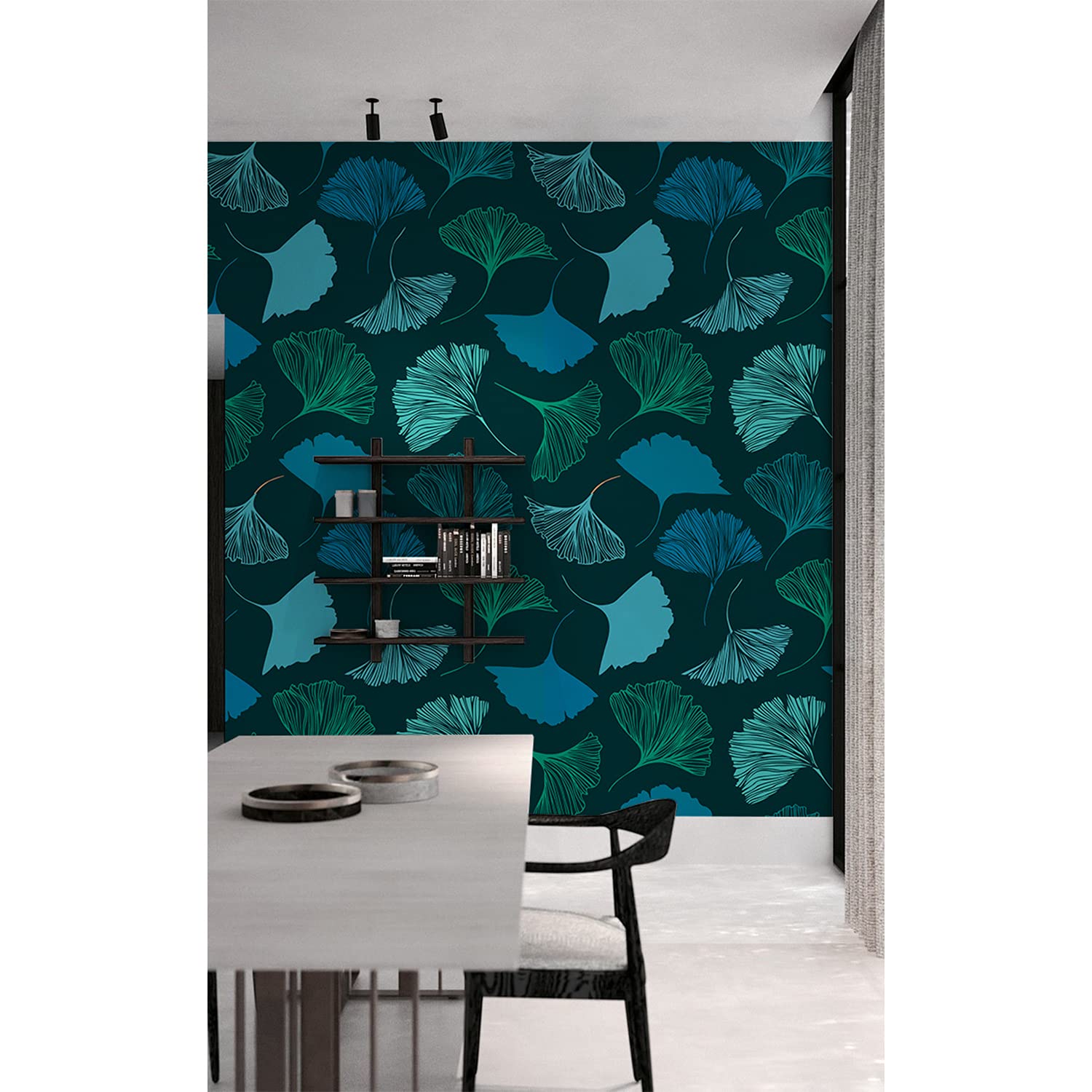 Papier peint géométrie latex anti-reflet pour cacher défauts mur 312x219cm