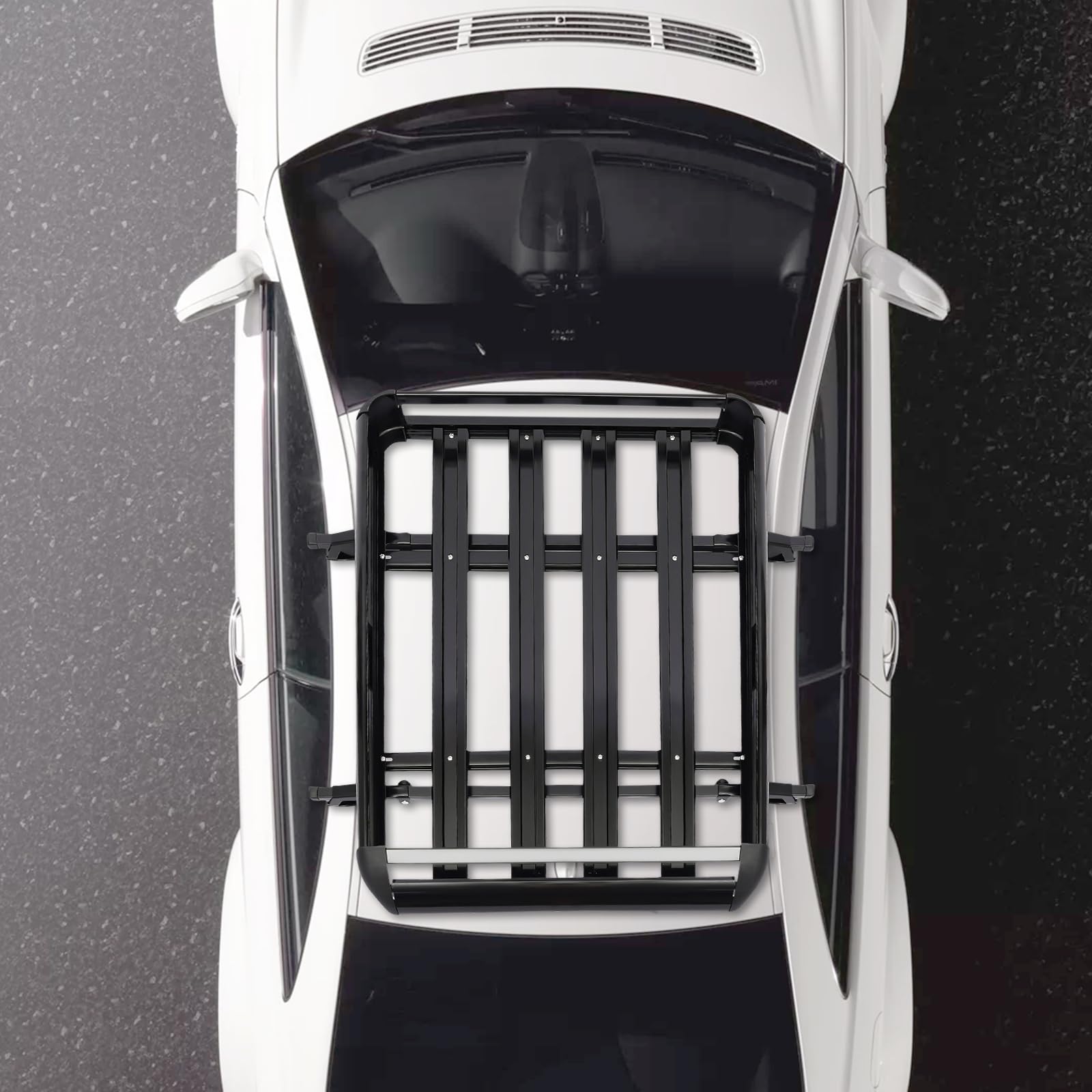 Baca universal de 127 x 97 cm para coche, de aleación de aluminio de alta calidad, construcción de doble techo, para modelos SUV