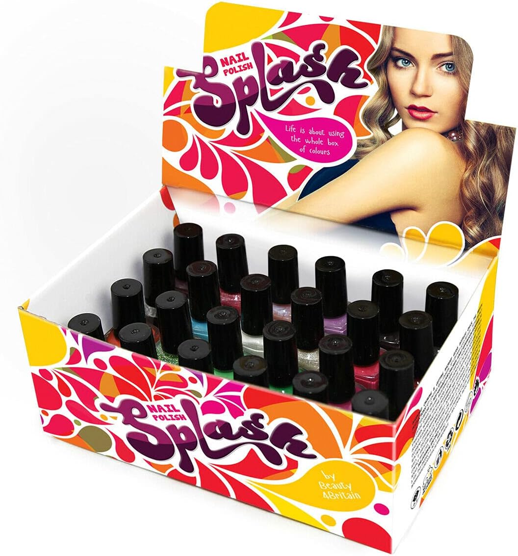 Splash 24 x Nail Polish Varnish Set 24 Different Modern Colours Quick Drying (Set B), Multi-colored, 5 ml (Pack of 24) - Image 5