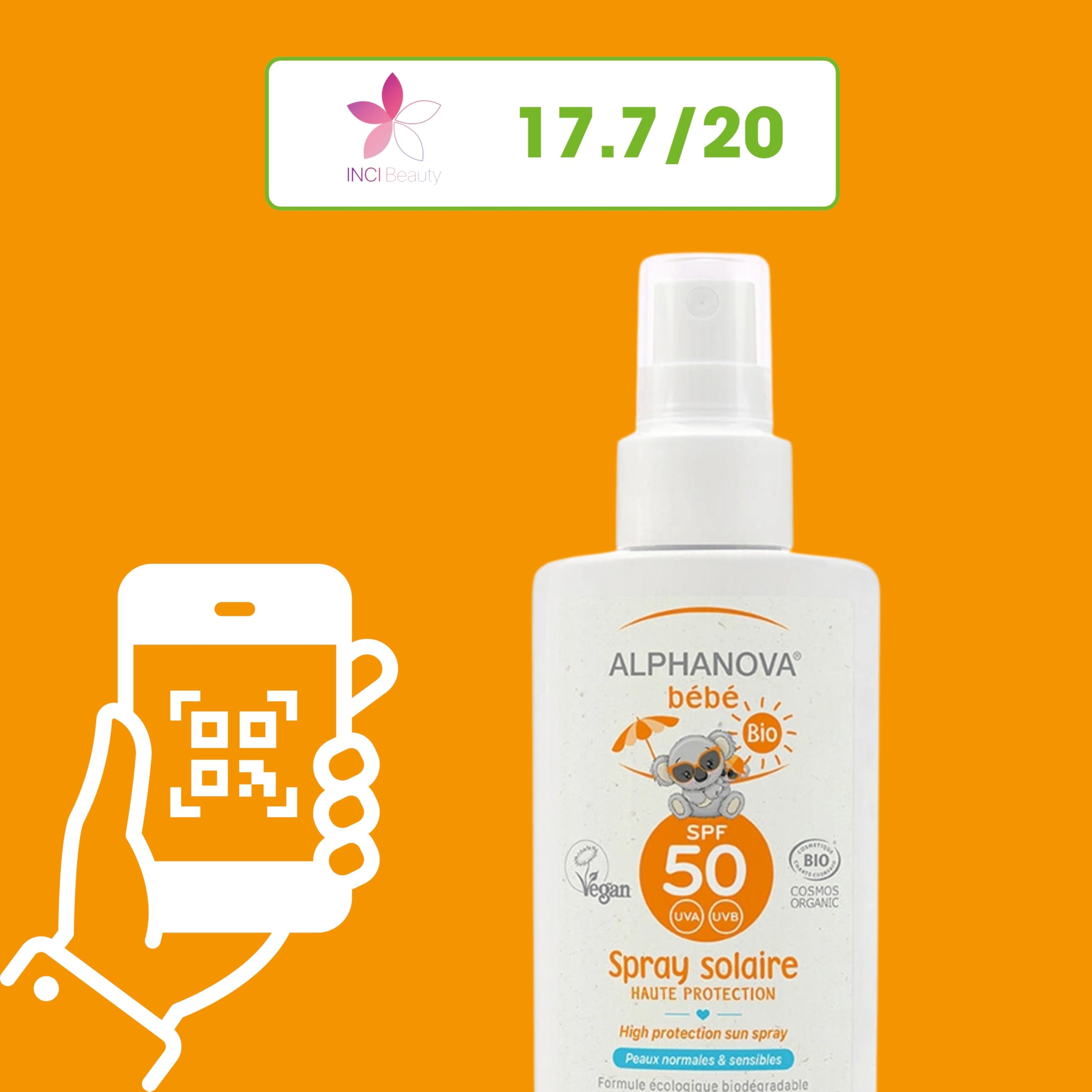 Alphanova - Crema solar bebe f50 bio spray