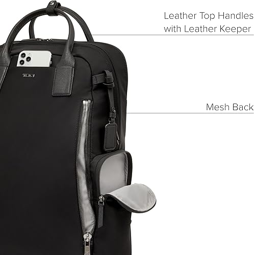 Miniatura 4 de TUMI Voyageur Atlanta Backpack - Mochila de viaje y trabajo para hombre y mujer, NegroPlomizo, Mochila Voyageur Atlanta
