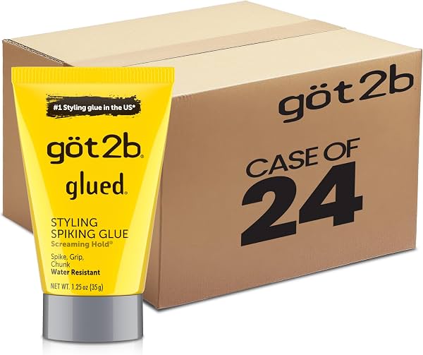 Got2B Glued Gel para Púas Tamaño Viaje, Fijación Fuerte para Estilizar Sobre la Marcha, Tubos Mini de 1.25 oz, Sin Fragancia, (Paquete de 24) 1.25 Onzas (Paquete de 24)