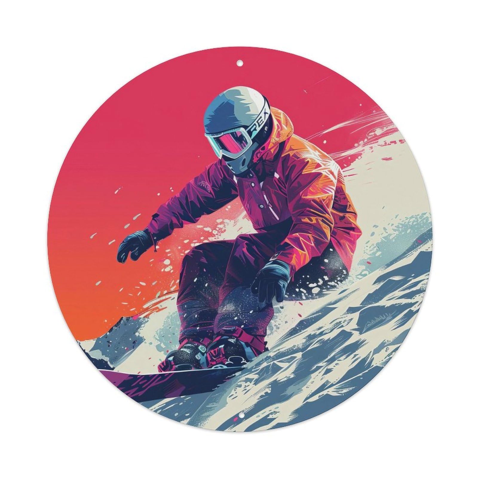 Extreme Sports Ski Snow Mountain Speed Ride Metal Tin Sign