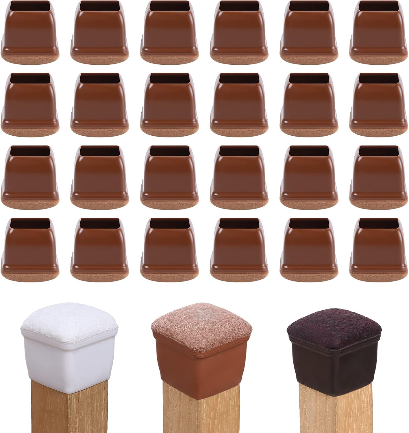 AIRUJIA Upgrade 24 Pack Chair Leg Floor Protectors, Silicone Protection