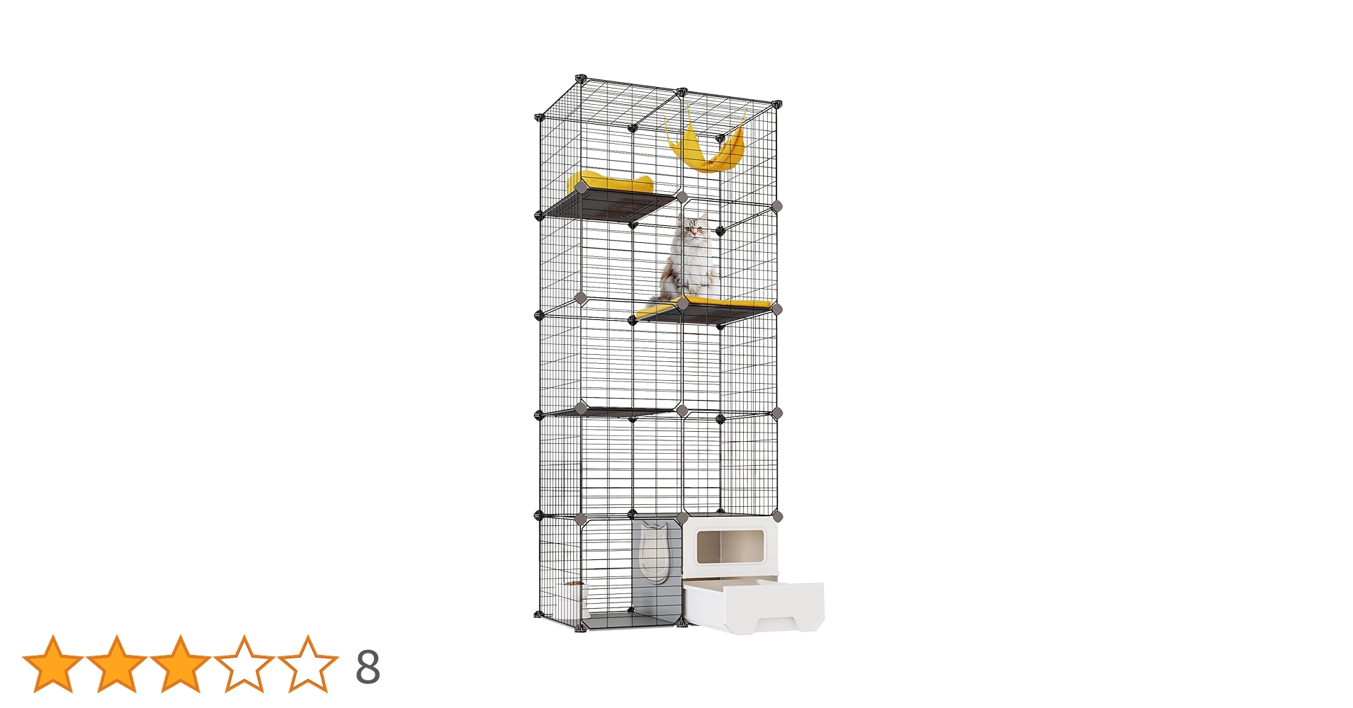 Amazon.co.jp: Topzoo 猫 ケージ トイレ付き 高さ180×幅72×奥行