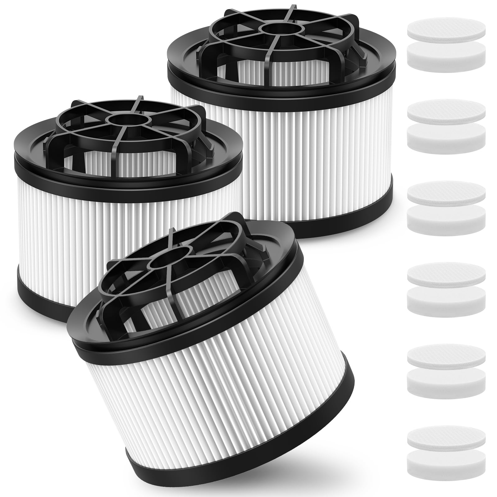 3 Pack Ersatzfilter für Levoit LVAC 200 Akku Staubsauger, mit 6 Vormotorefilter und 6 Nachmotorefilter für Levoit LVAC 200 Akku Staubsauger Filtermodell ‎LSV-V201F-WUS