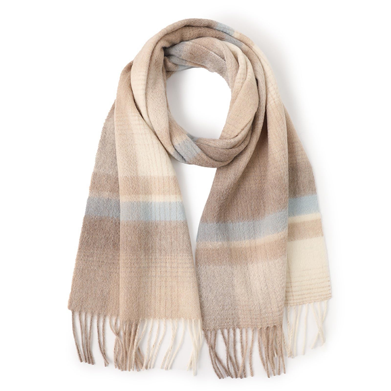 Sciarpa Sciarpa A Quadri In Lana Autunno E Inverno 30*170Cm-M-30*170 Cm