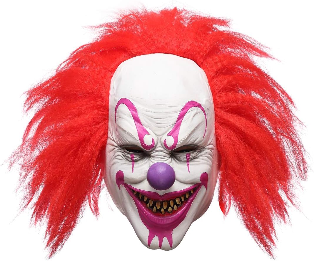 Scary Evil Killer Joker Clown Latex Mask Halloween Horror Cosplay Costume Prop
