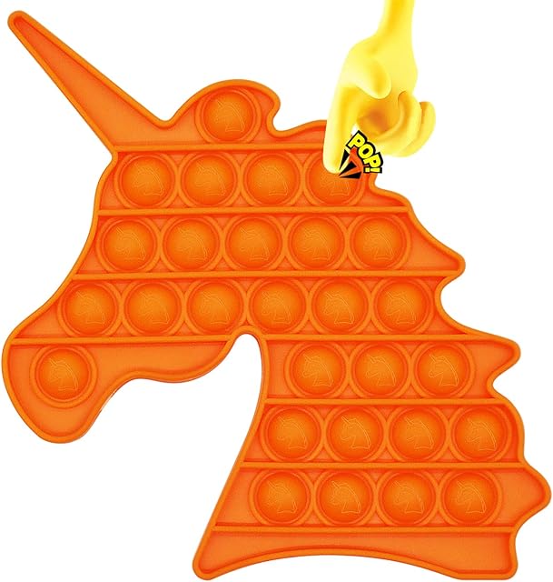 Yefun Push Bubble Sensory Fidget Toy, Autism Special Needs Stress Reliever Anxiety Relief Toys, Fidget Toy for Kids and Adults(Orange)