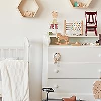 Vista 7 de Silla de madera para casa de muñecas, modelo de silla mecedora de madera en miniatura 1:12 (marrón)