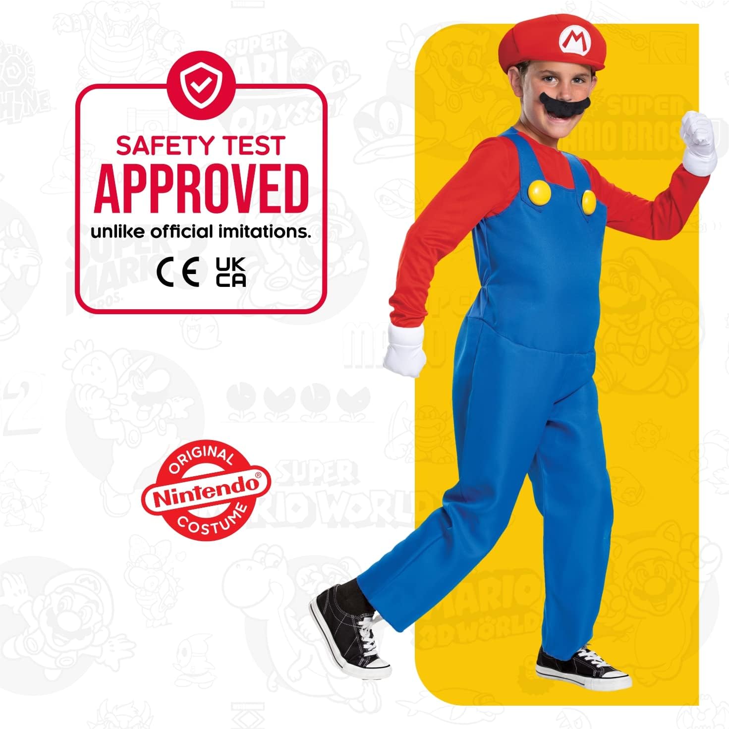 Disguise Nintendo Mario Deluxe Boys' Costume Red, M (7-8) : Clothing, Shoes & Jewelry