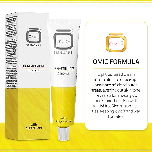 Miniatura 3 de OMIC Crema iluminadora para la piel, 1.7 onzas líquidas, ayuda a reducir las pigmentaciones, manchas marrones en la cara, rodillas y codos, con alfa