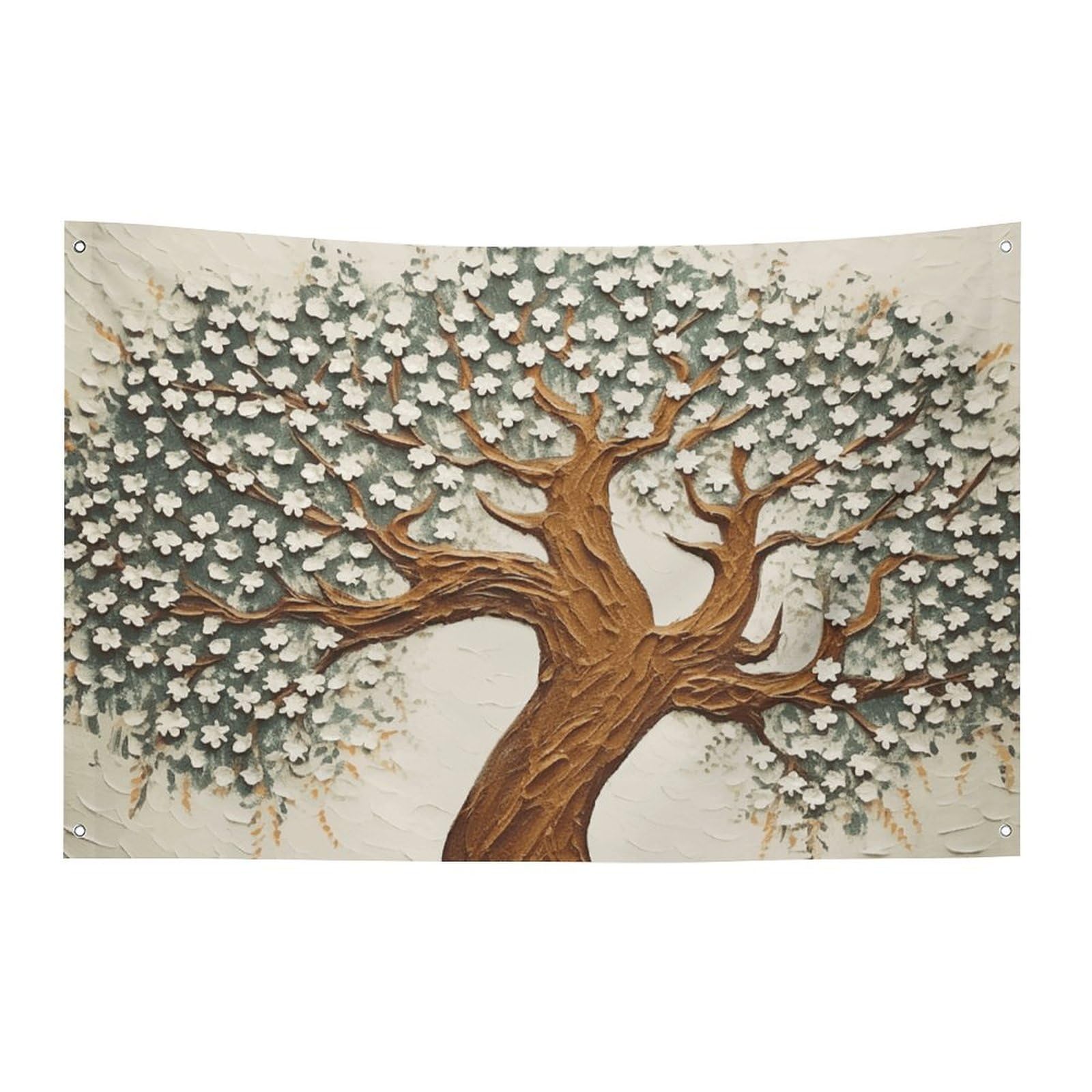 Drapeau arbre pour décorer un grand mur de chambre ou habiller un festival sans risquer la déchirure