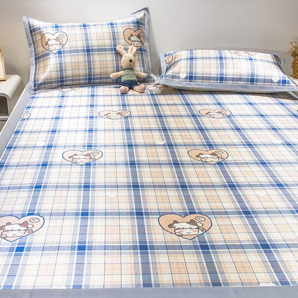 Ice Silk Mat Three-Piece Summer Single Dormitory Foldable Mat Student and Child Washable Air-Conditioning Mat