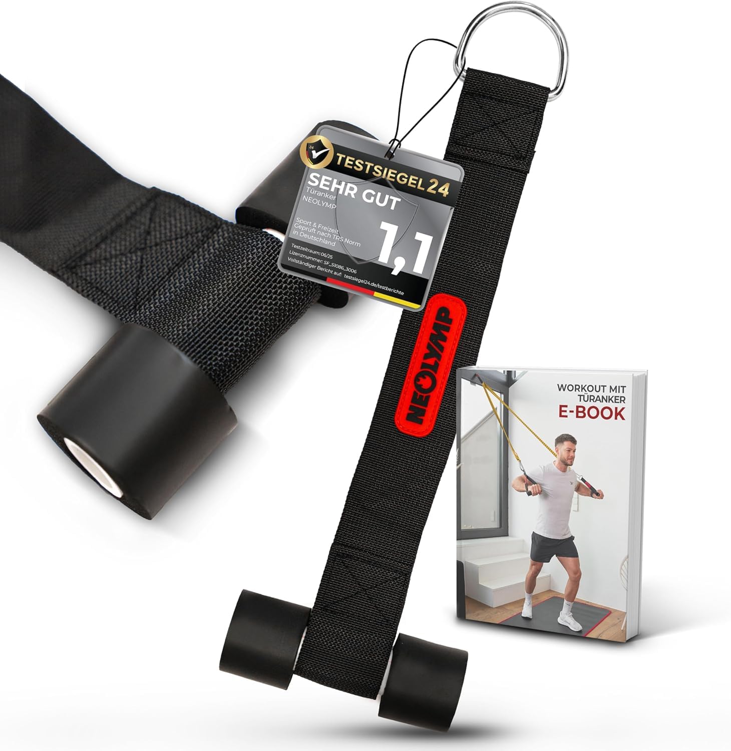 NEOLYMP Kotwa do drzwi, mocowanie do taśm fitness, Sling Trainer, idealna do podciągania i taśm terapeutycznych