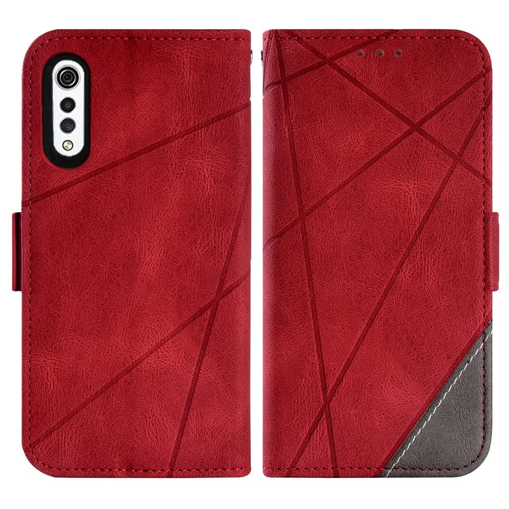 Asuwish Custodia per LG Velvet 5G/4G, con pellicola protettiva e scomparto per carte di credito, pieghevole, in pelle, supporto LMG910EMW LM-G910EMW, chiusura lampo, colore: nero