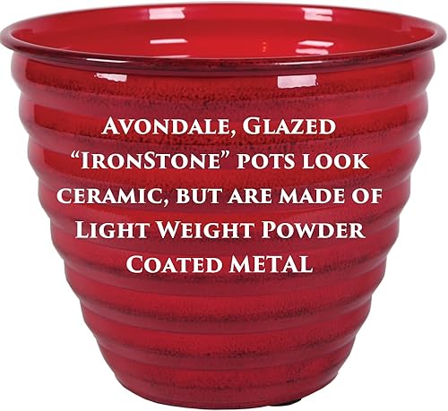 Miniatura 3 de Robert Allen MPT01608 Avondale - Maceta clásica (6 pulgadas), diseño de otoño