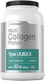 Horbaach Multi Collagen Protein Powder 32 oz | Type I, II, III, V, X | Hydrolyzed Collagen Peptides | Keto & Paleo Friendly | Unflavored & Gluten Free