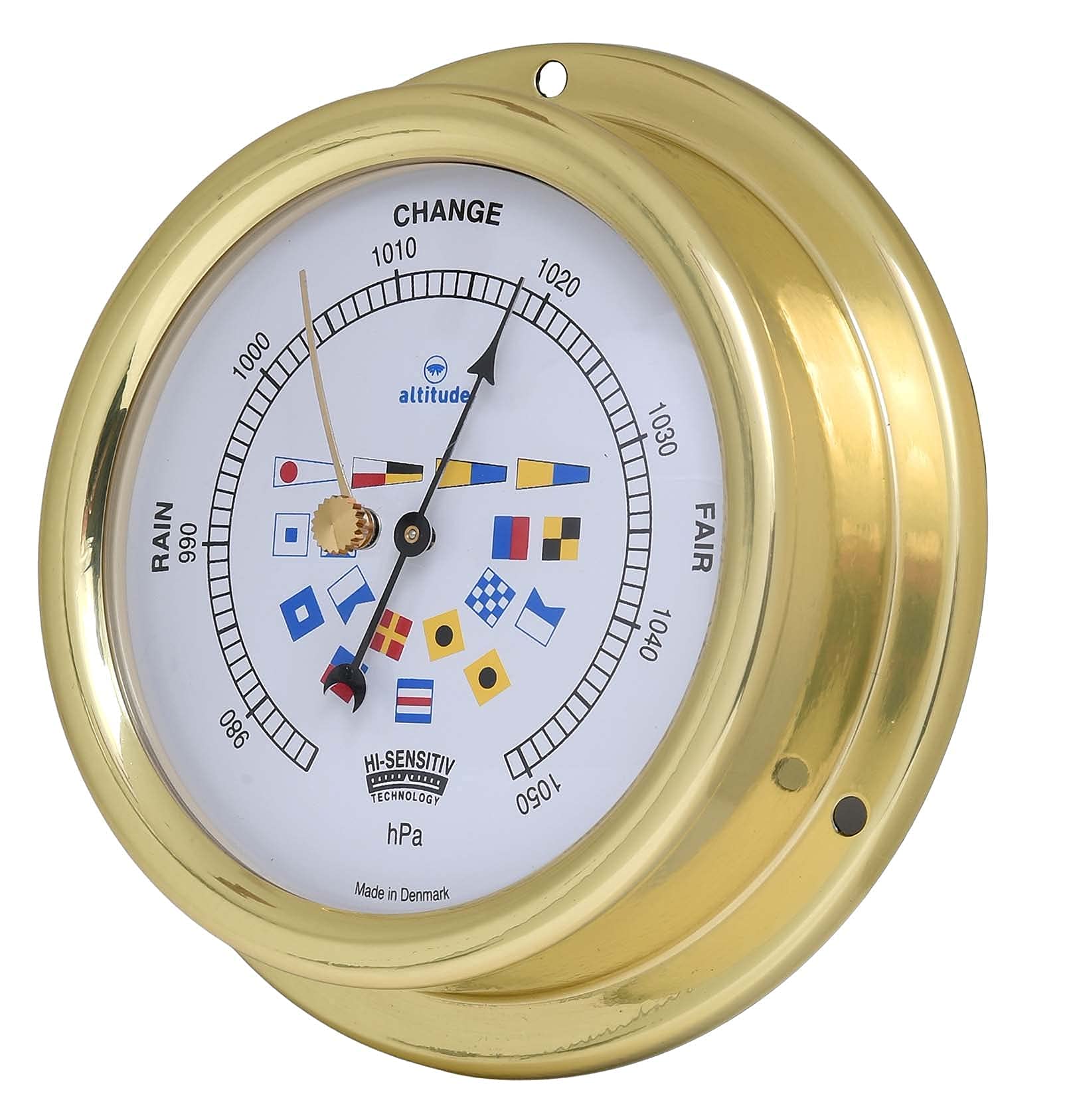 Delite 858sfb Altitude Schiffsbarometer Messing B x H 127 mm x 40 mm