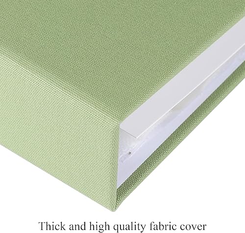 Miniatura 8 de 1DOT2 Álbum de fotos grande de 12 x 12 pulgadas con 3 anillos para manualidades, con 30 fundas de plástico, 60 páginas y cubierta de tela para