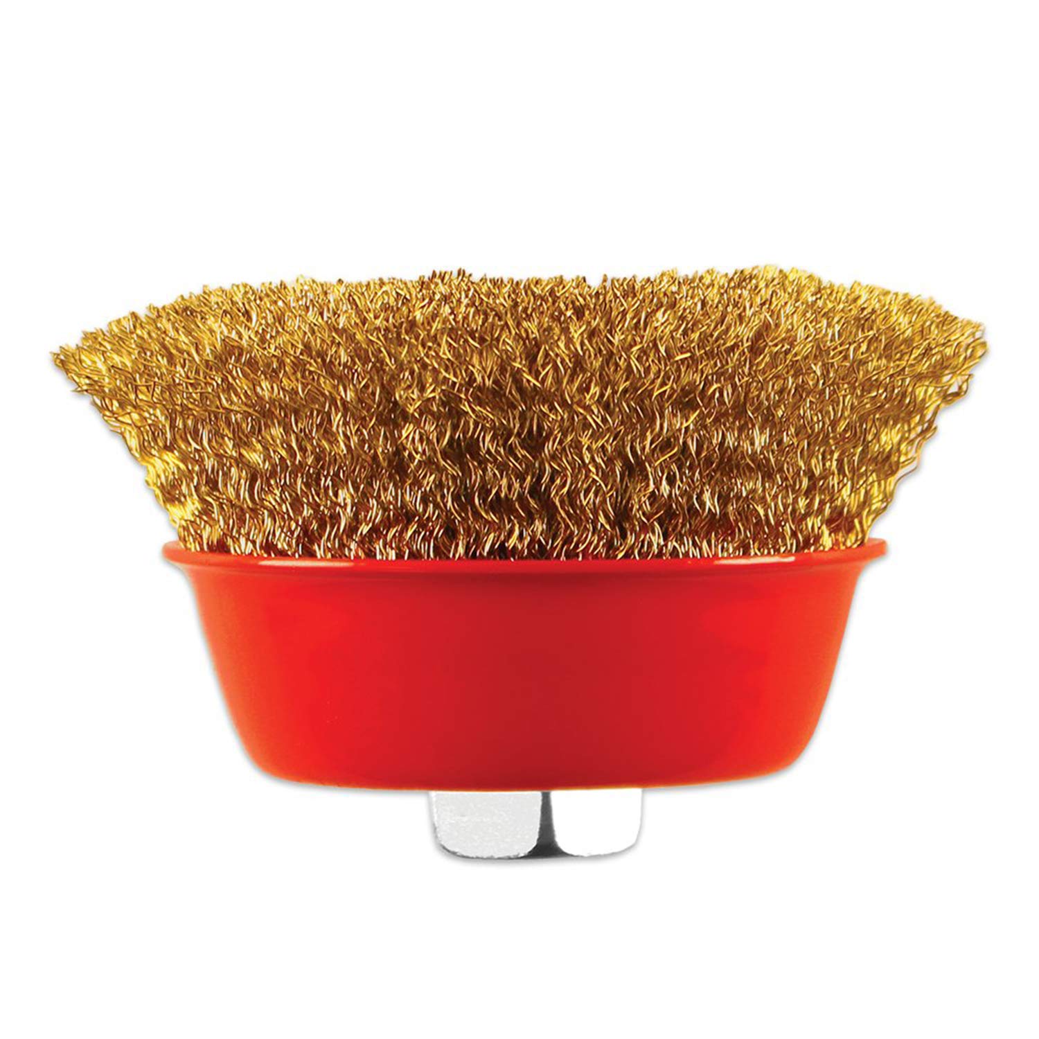 Twisted Thread Cup Brush with M10-Thread for Removing Rust, Paint & Polishing (Golden, Large)-image-23