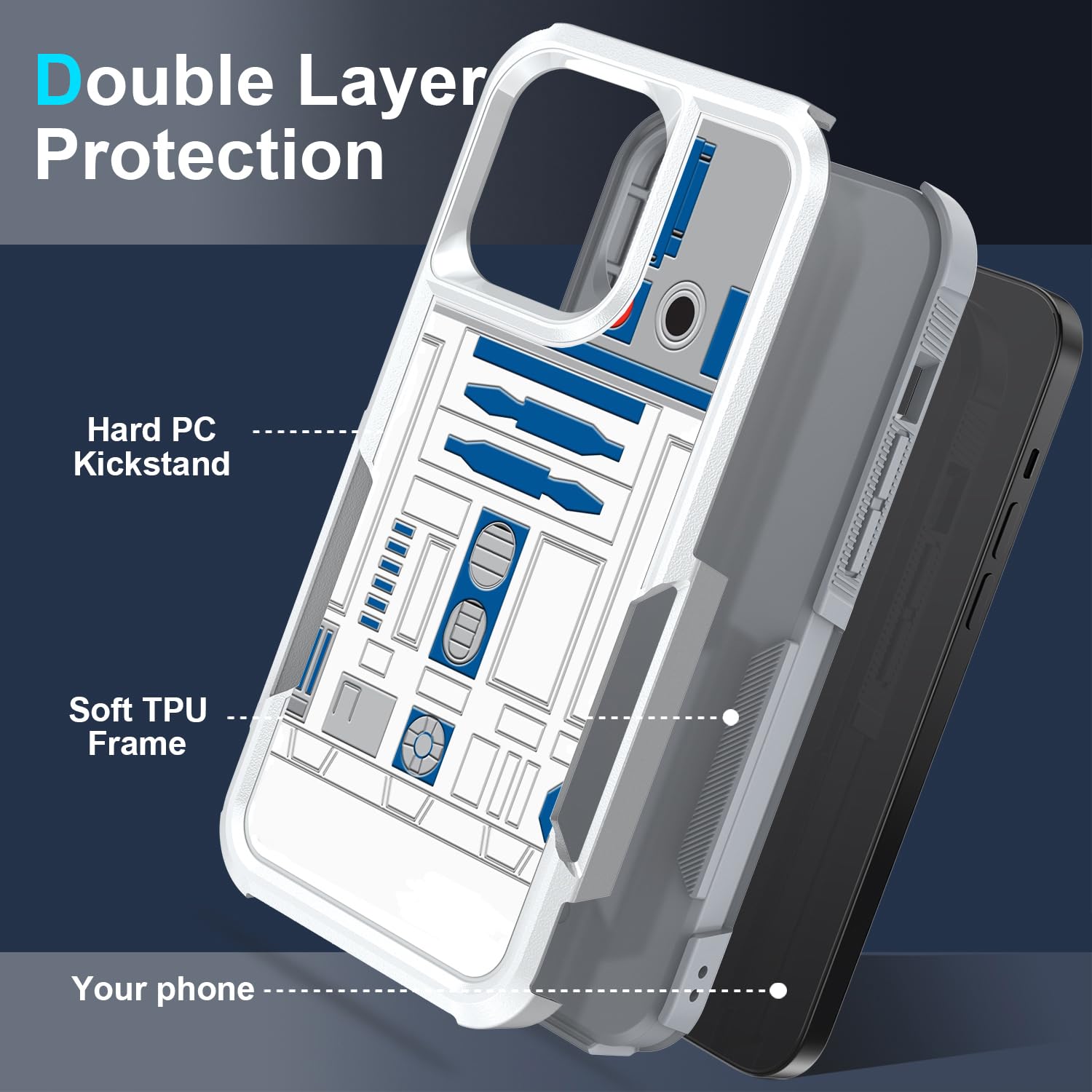 Amazon.com: Case for iPhone 14 Pro Max, Robot Pattern Shock