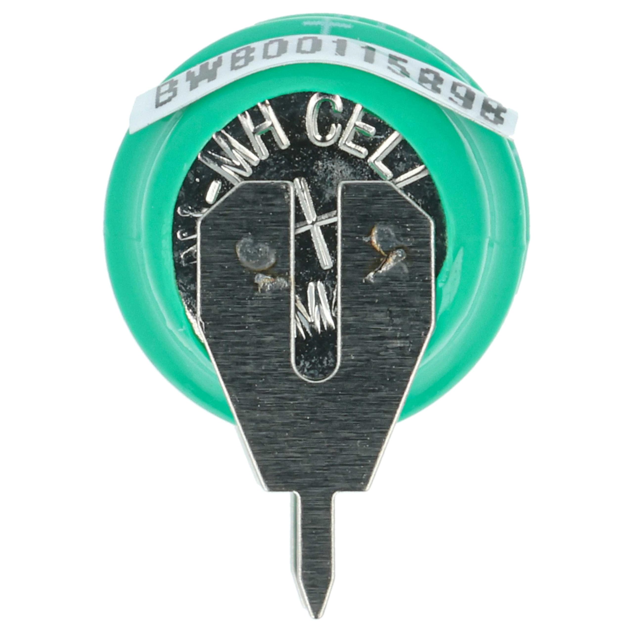 vhbw 100x NiMH Batería de botón de Repuesto Tipo V40H 2 Pines 40 mAh 3,6 V Compatible para lámparas solares, etc.