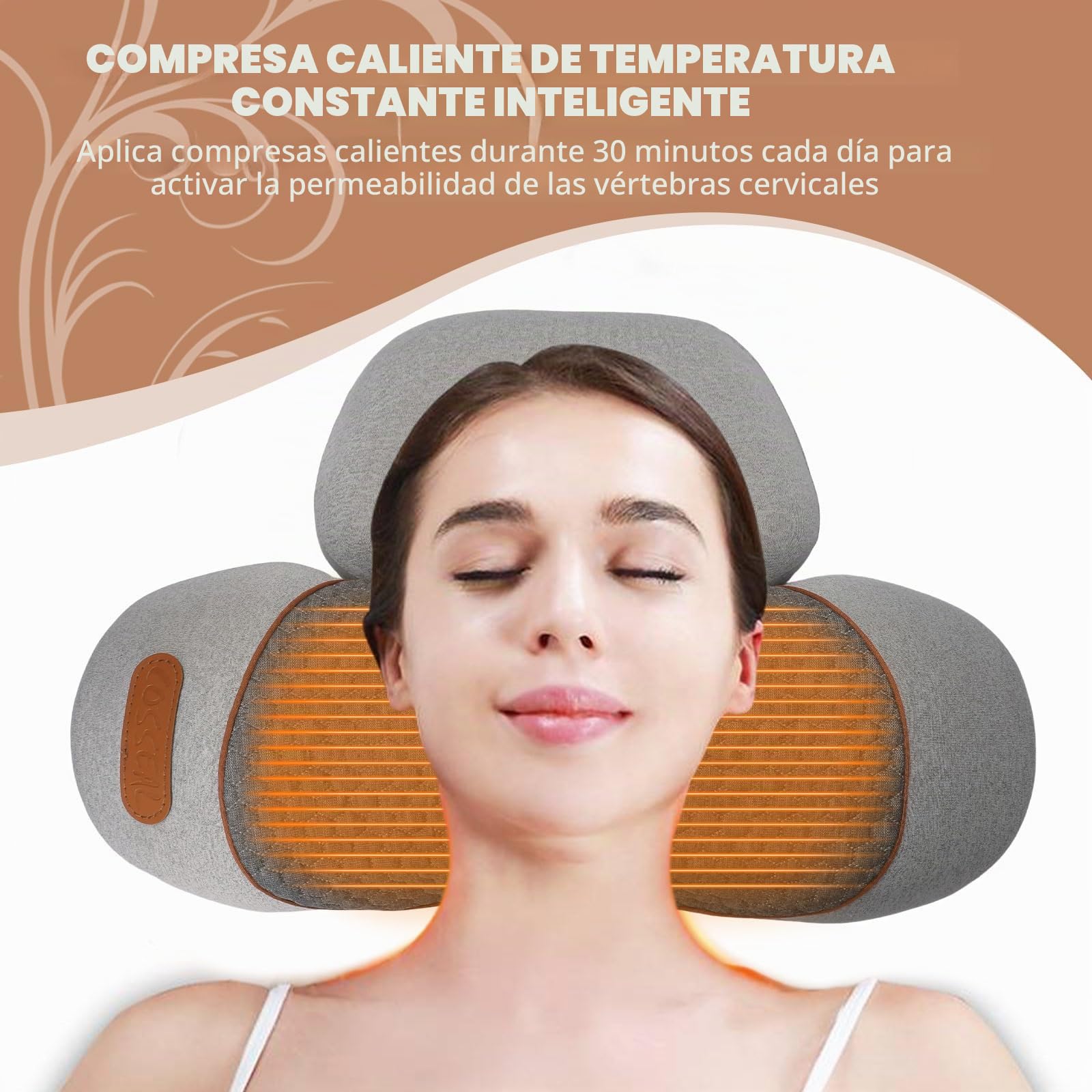 3 en 1 Juego de Masajeador de Cuello y Almohada, Juego de Masajeador de Espalda y Cervicales con Vibración y Tracción, para Casa y Oficina Alivio del Dolor de Tejidos Profundos (Negro)