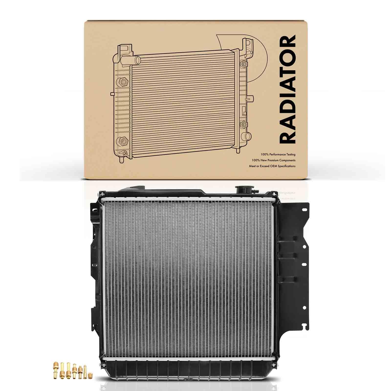 Frankberg Radiatore Motore Radiatore acqua Compatibile con Wrangler II TJ 4.0 Wrangler II TJ 2.5 Wrangler II TJ 2.4 Wrangler II TJ 4.0 Rubicon Wrangler I SJ YJ 2.5 Replace# 55037653AB,52028112