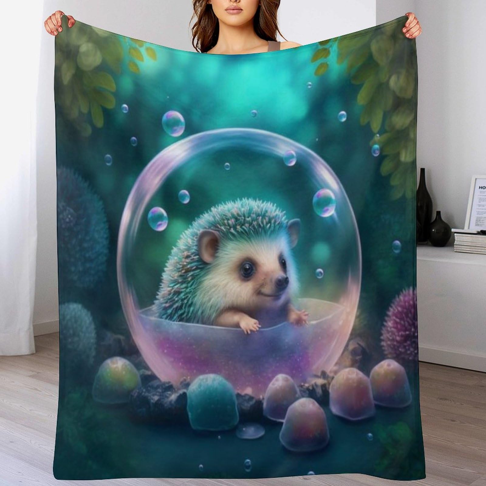 Couverture hérisson mignon à offrir en cadeau pour réchauffer toutes les saisons