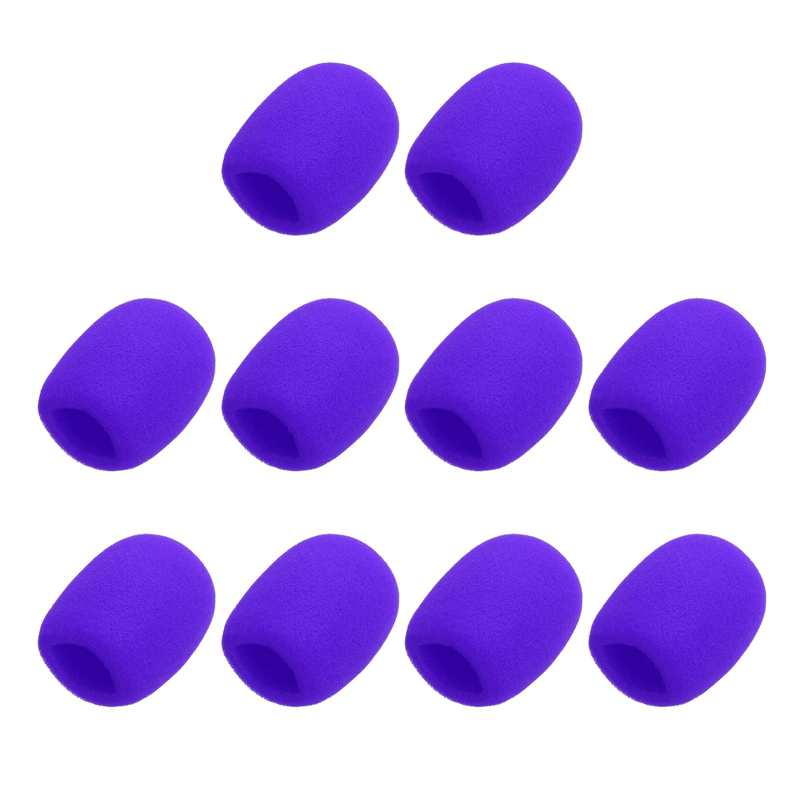 sourcing map 10pcs Microphone Foam Covers, 40mm (1.57") ID 10mm (0.39") Thickness Microphone Windscreen Foam Cover for Most Handheld Microphones, Purple