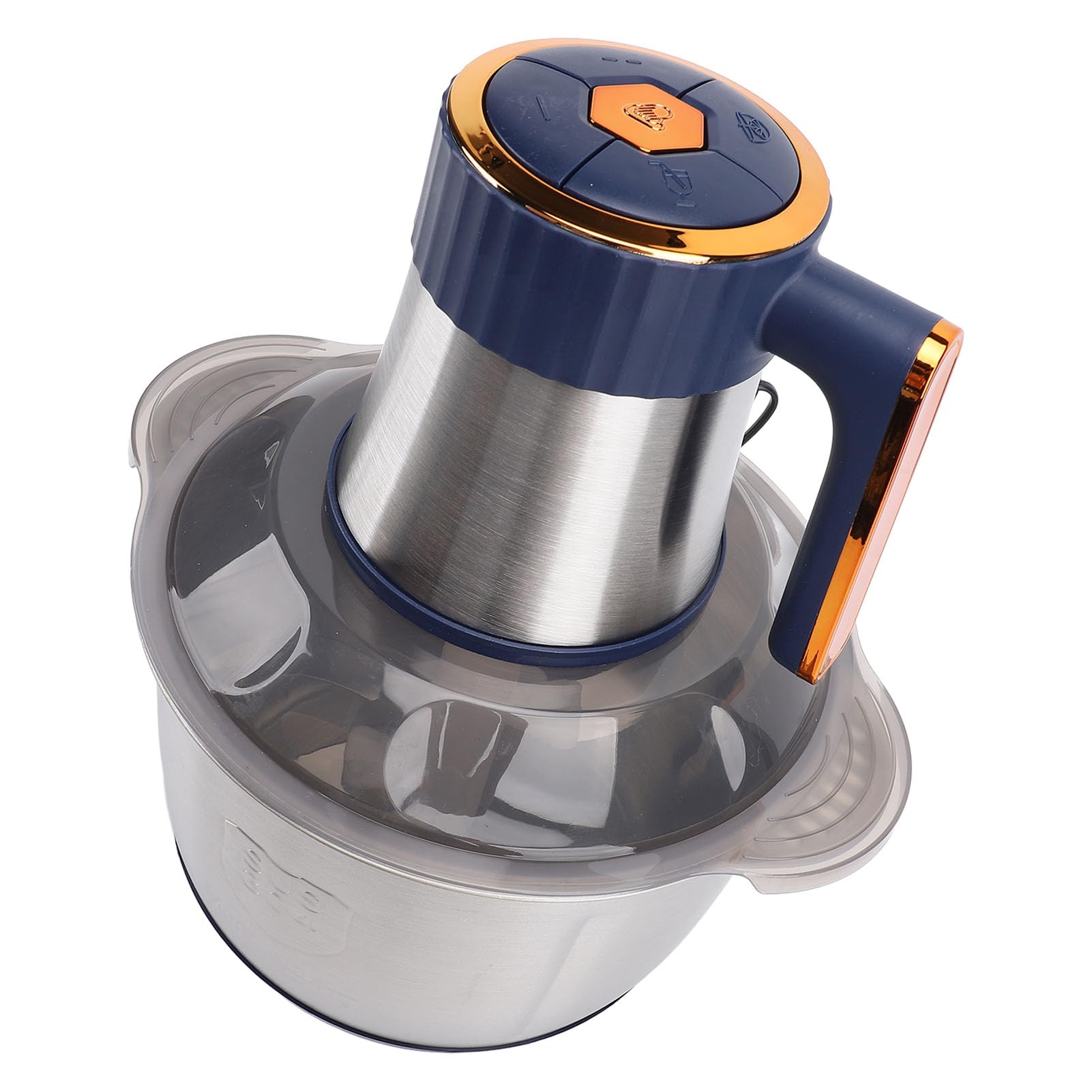 HEEPDD Picadora de Alimentos Eléctrica, Picadora de Carne de 500 W con Recipiente de Acero Inoxidable de 5 L para Verduras, Frutas, Nueces, Cebolla y Ajo (Enchufe europeo 220v)