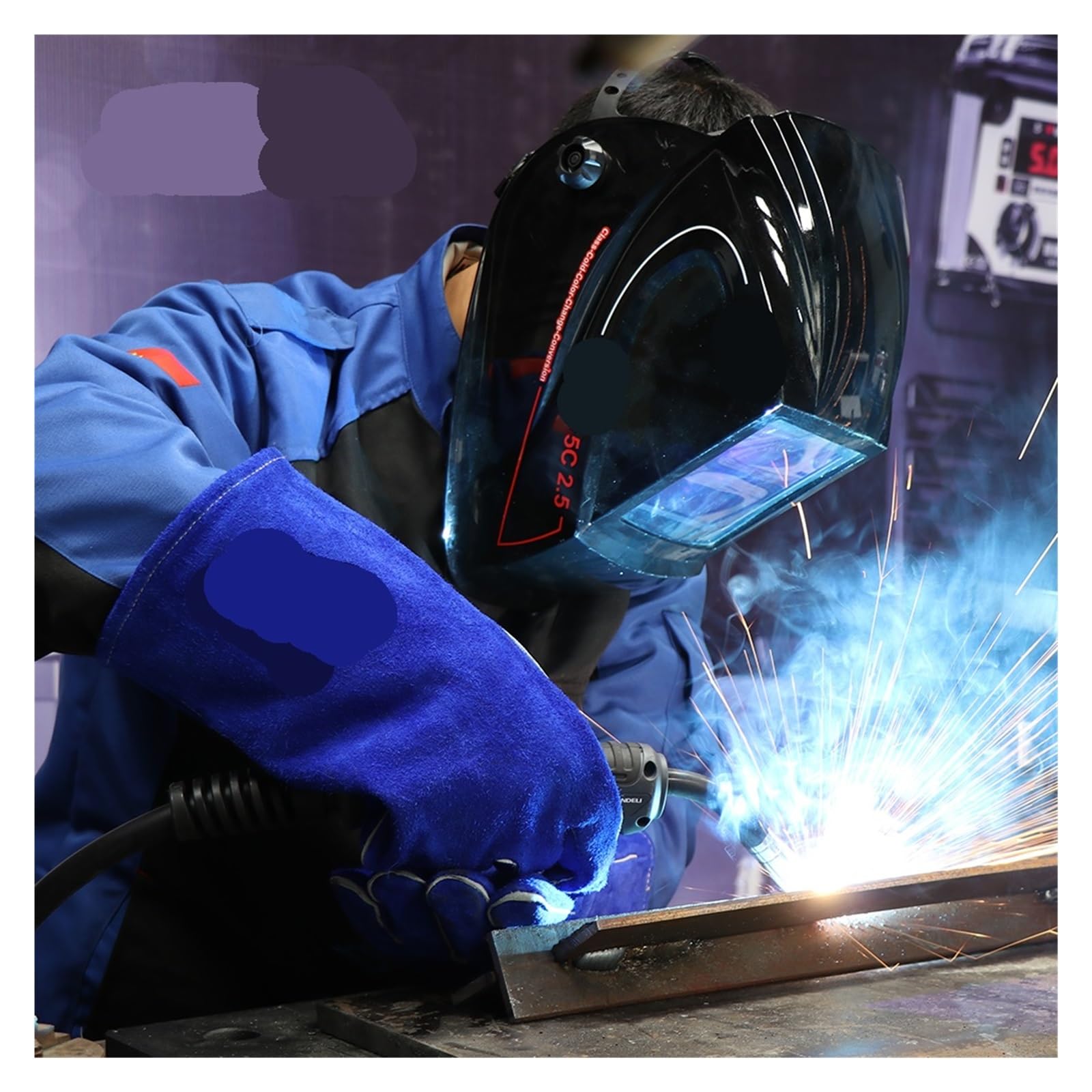 Guantes Soldador Guantes protectores de soldadura con varilla resistente al calor/soldador Tig/parrilla/estufa/barbacoa, guantes trabajo, seguridad