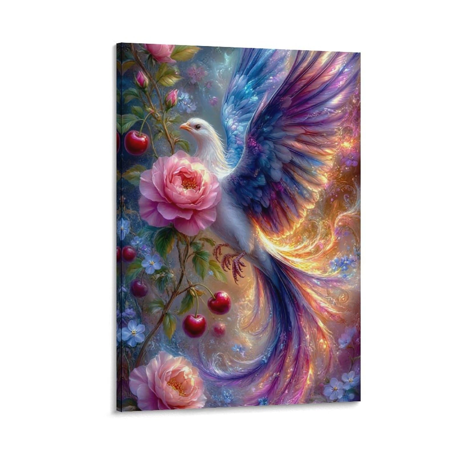 DHBANEIOK Fantasy Bird Art Wall Decor Poster Giclee Canvas Prints Modern Wall Art Picture Wall Hanging for Bathroom Wall Decor 24x36inch(60x90cm)