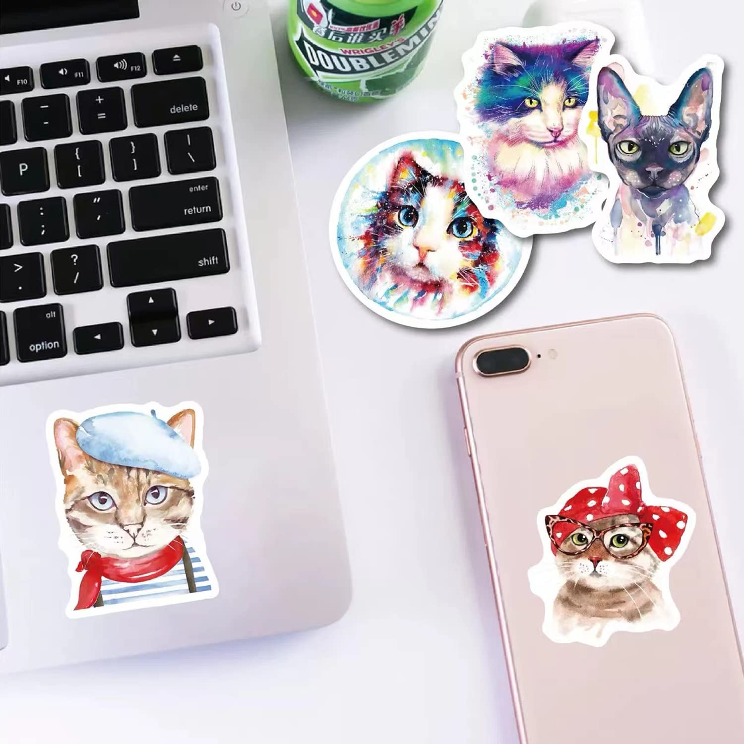 Funny Cat Stickers Stickers For Kids, Cute Cat Sticker For Water ...
