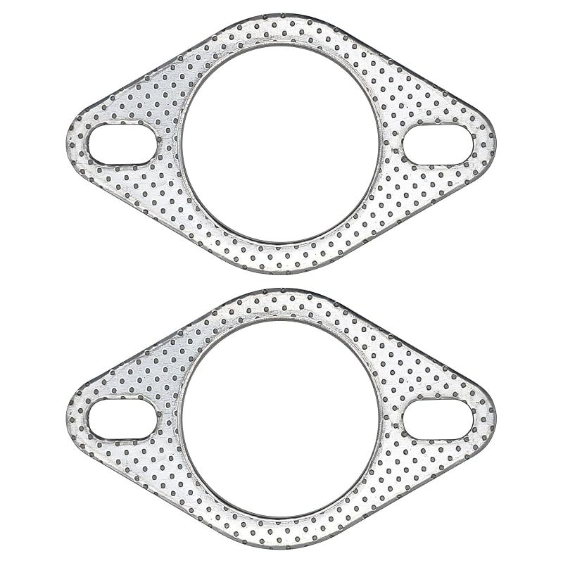 Junta de escapamento YGQ 2,25 pol. para flange de 2 furos com anel corta-fogo – 2 unidades