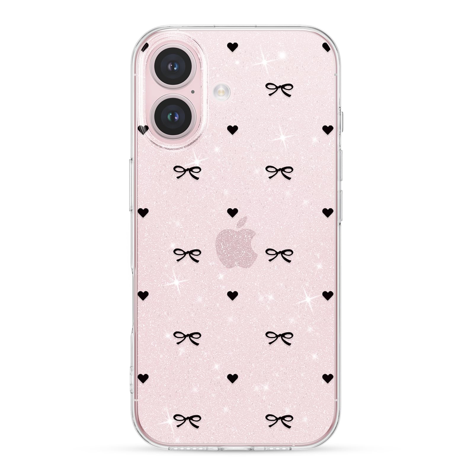 Coque iPhone 16 Plus à paillettes noire ZTOFERA antichoc - 8